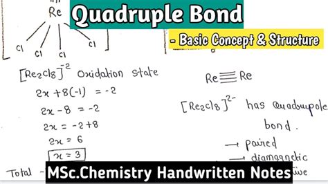 Quadruple Bond | Basic Concept & Structure | Organometallic Compound | Imp.For MSc 1st Sem. | # ...