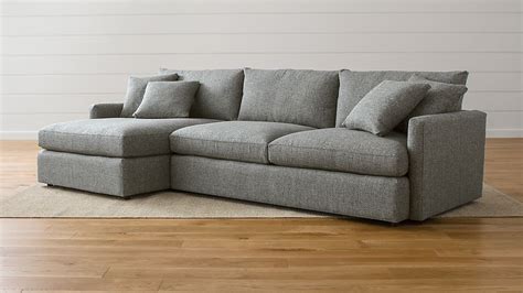 Lounge II Steel Grey Sectional Sofa | Crate and Barrel