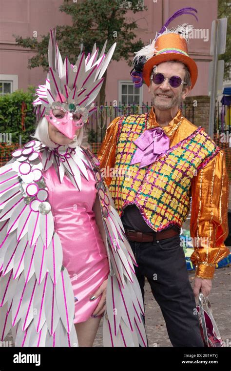 Unusual Mardi Gras costumes. New Orleans, LA, USA Stock Photo - Alamy