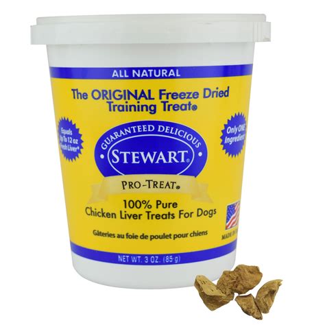 Stewart Freeze Dried Chicken Liver Dog Treats by Pro-Treat, 3 oz. Tub - Walmart.com