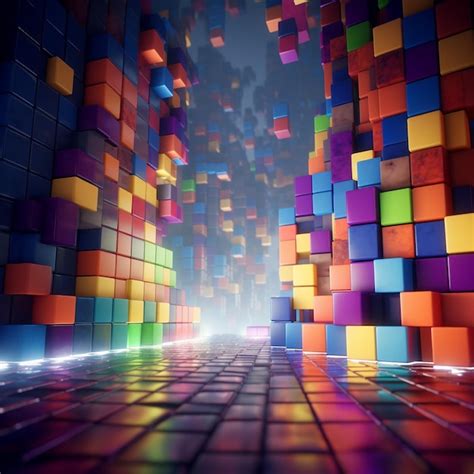 Premium AI Image | Abstract 3d cubes background wallpaper with glass ...