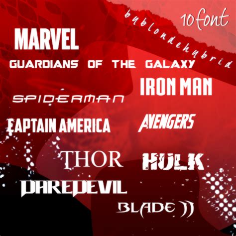 Marvel Font Pack by blondehybrid on DeviantArt