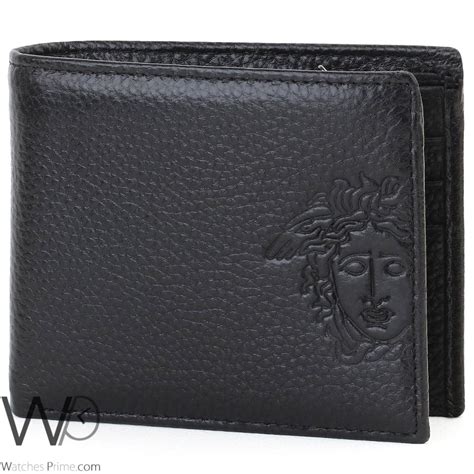 Versace Wallet Black For Men Leather | Watches Prime