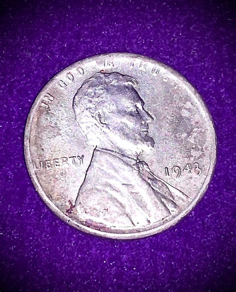 1943 STEEL Wheat Penny No Mint Mark Rare Coin | Etsy