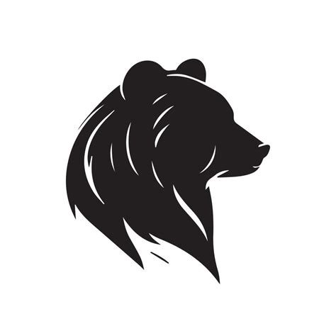 Bear icon logo. Minimal modern black and white vector illustration. Clean company logo. 17431878 ...