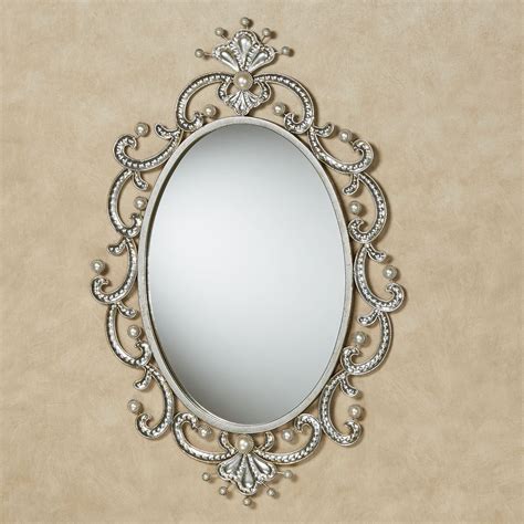 Giorgianna Pearl Oval Wall Mirror