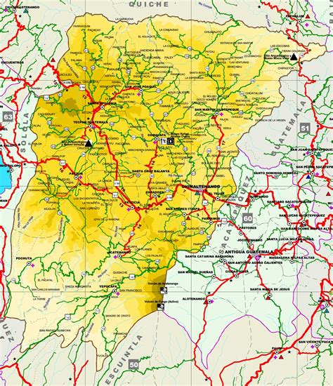 Map of Chimaltenango - Full size