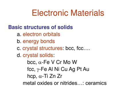 PPT - ELECTRONIC MATERIALS PowerPoint Presentation, free download - ID:3726943