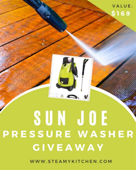 Sun Joe High Pressure Washer Giveaway • Steamy Kitchen Recipes Giveaways