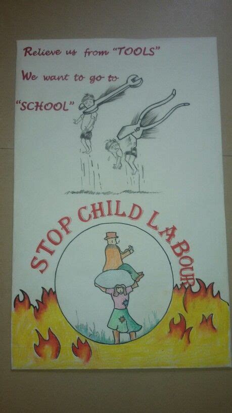 Child labour | Handmade poster, Kids poster, Poster drawing