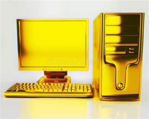 Gold Computer Royalty Free Stock Photos - Image: 7863428