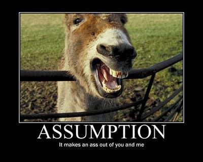 I Say What I Mean, but I Don't Say it Meanly: Assumption advice: Think before you speak, and err ...