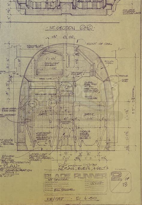 BLADE RUNNER (1982) - Spinner Blueprint