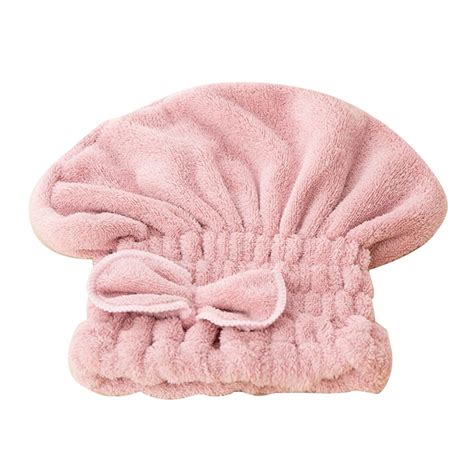 Microfiber Hair Drying Towel Head Wrap with Bow-knot Shower Cap Hair Turban Hair Wrap Bath Cap ...