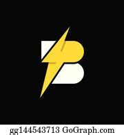 49 Letter B Thunder Creative Logo Design Clip Art | Royalty Free - GoGraph