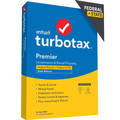 TurboTax Premier 2020 Fed + Efile + State (PC/MAC Disc) - Walmart.com - Walmart.com