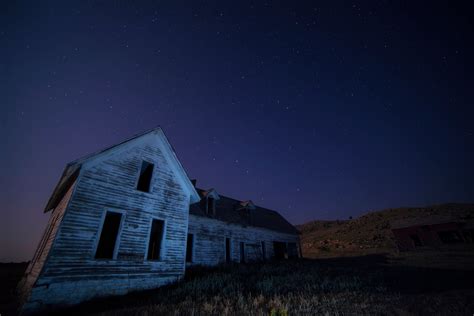 house, Sky, Field, Night, Abandoned, Building HD Wallpapers / Desktop and Mobile Images & Photos