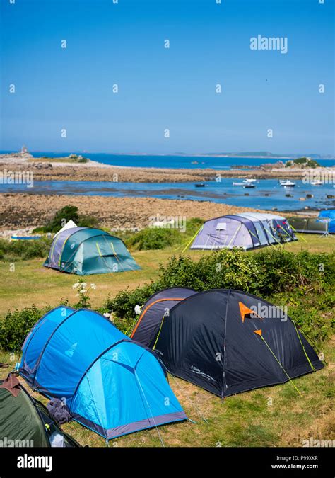 Camping, Isles of Scilly Stock Photo - Alamy