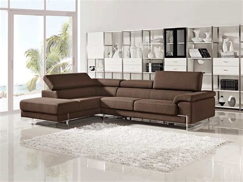 Modern Brown Sectional Sofa VG316 | Fabric Sectional Sofas