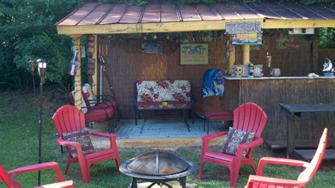 Backyard tiki hut | Outdoor furniture sets, Bar shed, Tiki hut