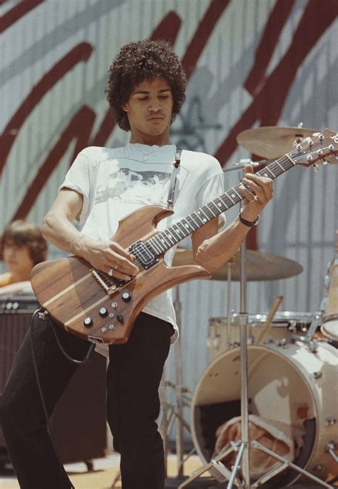 Young Saul Hudson, aka Slash (of Guns N' Roses fame) plays a gig on his BC Rich Mockingbird back ...