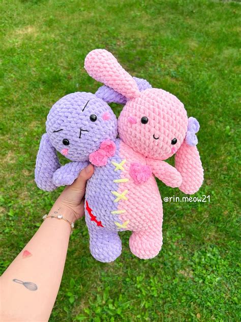 Crochet Pattern Two Headed Plushie, Bunny, Bear, Halloween, Kawaii, Cute, Handmade, Soft Toy, - Etsy