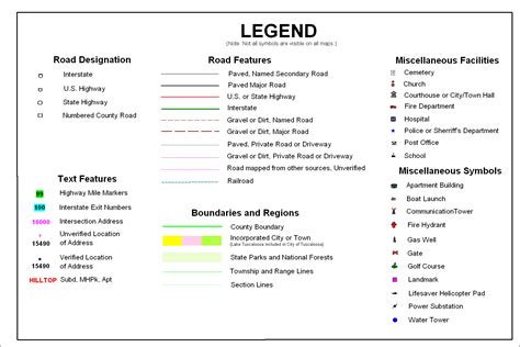 Examples Of Map Legends And Map Symbols 6E8