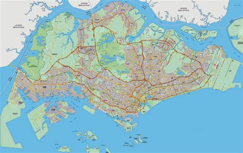 Maps of Singapore | Detailed map of Singapore in English | Tourist map of Singapore | Road map ...