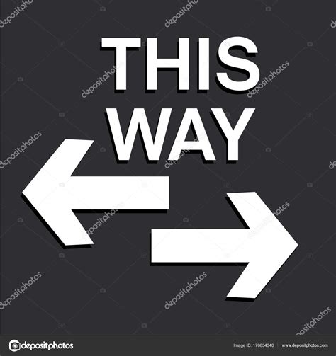 This way arrow right left typography Stock Vector Image by ©Syquallo ...