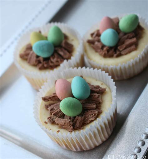 Easter Dessert Ideas: Easy Mini Individual Cheesecake Recipe - Little Miss Kate