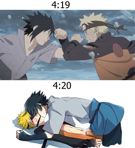 Naruto Kissing Sasuke Meme