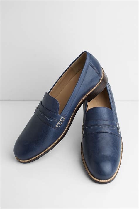 KACHOROVSKA / blue leather loafers | Dress shoes men, Loafers men ...