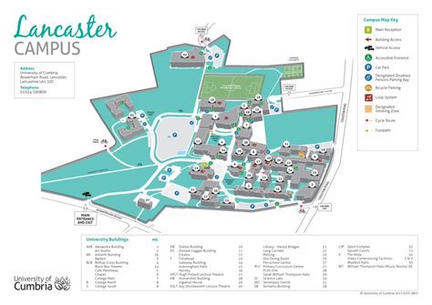 (PDF) Lancaster Campus Map - Home | University of Cumbria€¦ · 23 main entrance and exit car park ...