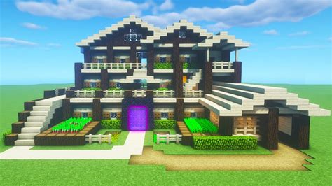 Minecraft Tutorial: How To Make A Ultimate Wooden Survival Mansion "Minecraft Tutorial 2020 ...