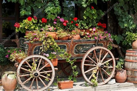 Image result for wagons with flowers | Flower cart, Garden junk, Royalty free photography