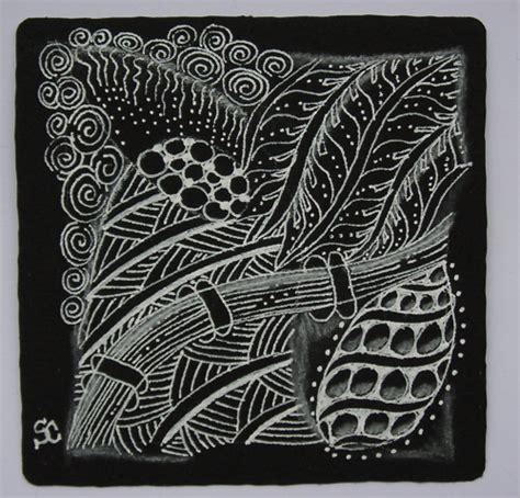 Tangled Ink Art : New Black Zentangle Tiles!