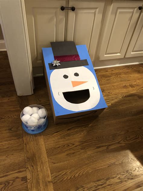 Snow ball toss game made for my son’s kindergarten classroom winter ...