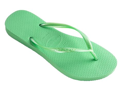 Mint Green And Glossy Effect Straps Havaianas Flip Flops - Slim ...