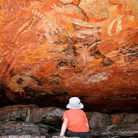 Awe inspiring rock art in the Arnhem Land Plateau - at Injalak Hill. The rock art in these ...