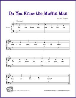 Do You Know the Muffin Man? | Free Beginner Piano Sheet Music