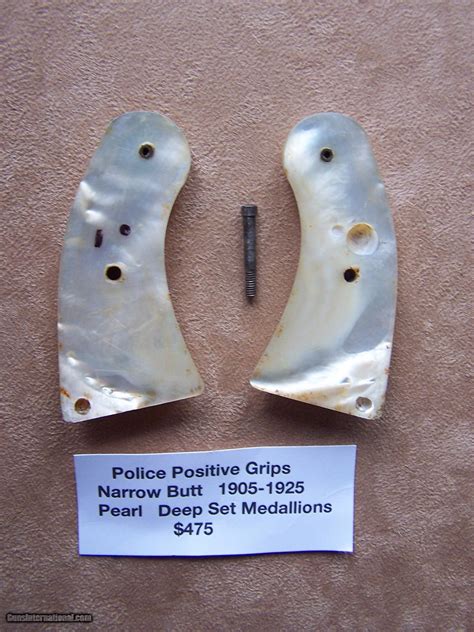 Original Colt Police Positive Pearl Grips with Medallions