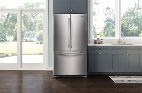 Best Buy: Samsung 17.5 Cu. Ft. French Door Counter-Depth Refrigerator Stainless steel RF18HFENBSR/US