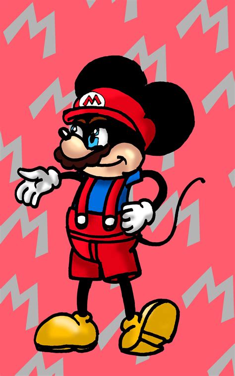 [Fanart] Mario Mouse (Mario X Mickey Crossover) | Mickey, Fan art, Mouse