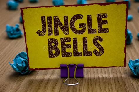 Conceptual Hand Writing Showing Jingle Bells. Business Photo Showcasing Most Famous Traditional ...