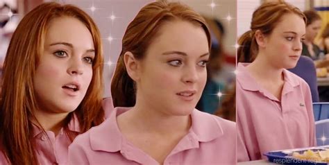 Cady Heron (played by Lindsay Lohan) in Mean Girls "Pink Wednesday" scene | Mean girls, Pink ...