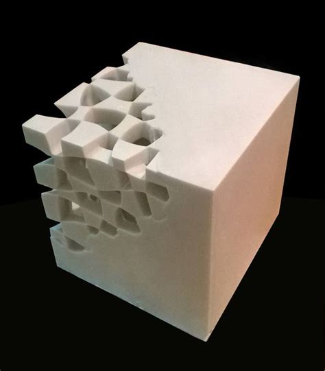 The cube Sculpture | Geometric sculpture, Art cube, Geometric shapes