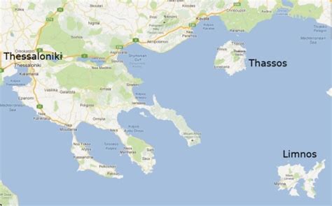 Thassos in the North East Aegean Islands of Greece