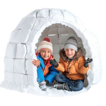 Happy Children Playing Outside The Igloo, Christmas, Children, Girl PNG Transparent Image and ...