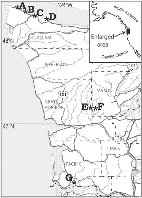 Index map of western Washington State showing the fossil localities. A.... | Download Scientific ...