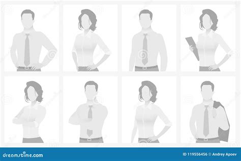 Default Placeholder Man And Woman Half-length Por Stock Vector - Illustration of avatar, person ...